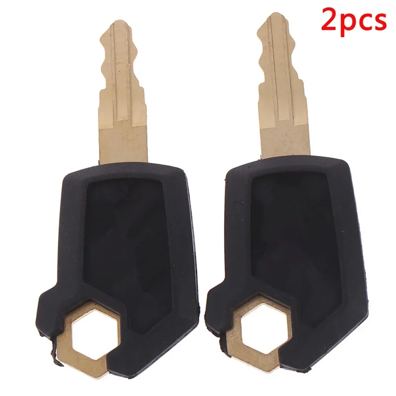 2PCS Key For Caterpillar 5P8500 Heavy Equipment Ignition Loader Dozer Metal & Plastic Black & Gold