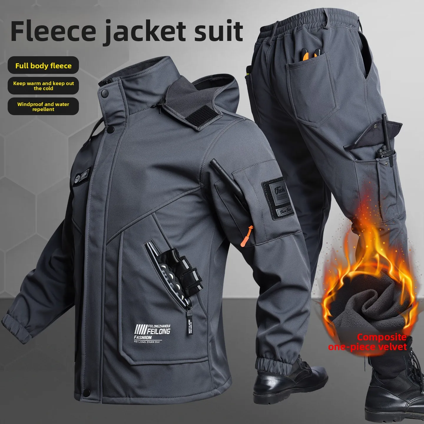 

Мужская дышащая подкладка на осень-зиму, уличная ветрозащитная водонепроницаемая теплая спецодежда для альпинизма, комплект джерси и брюк