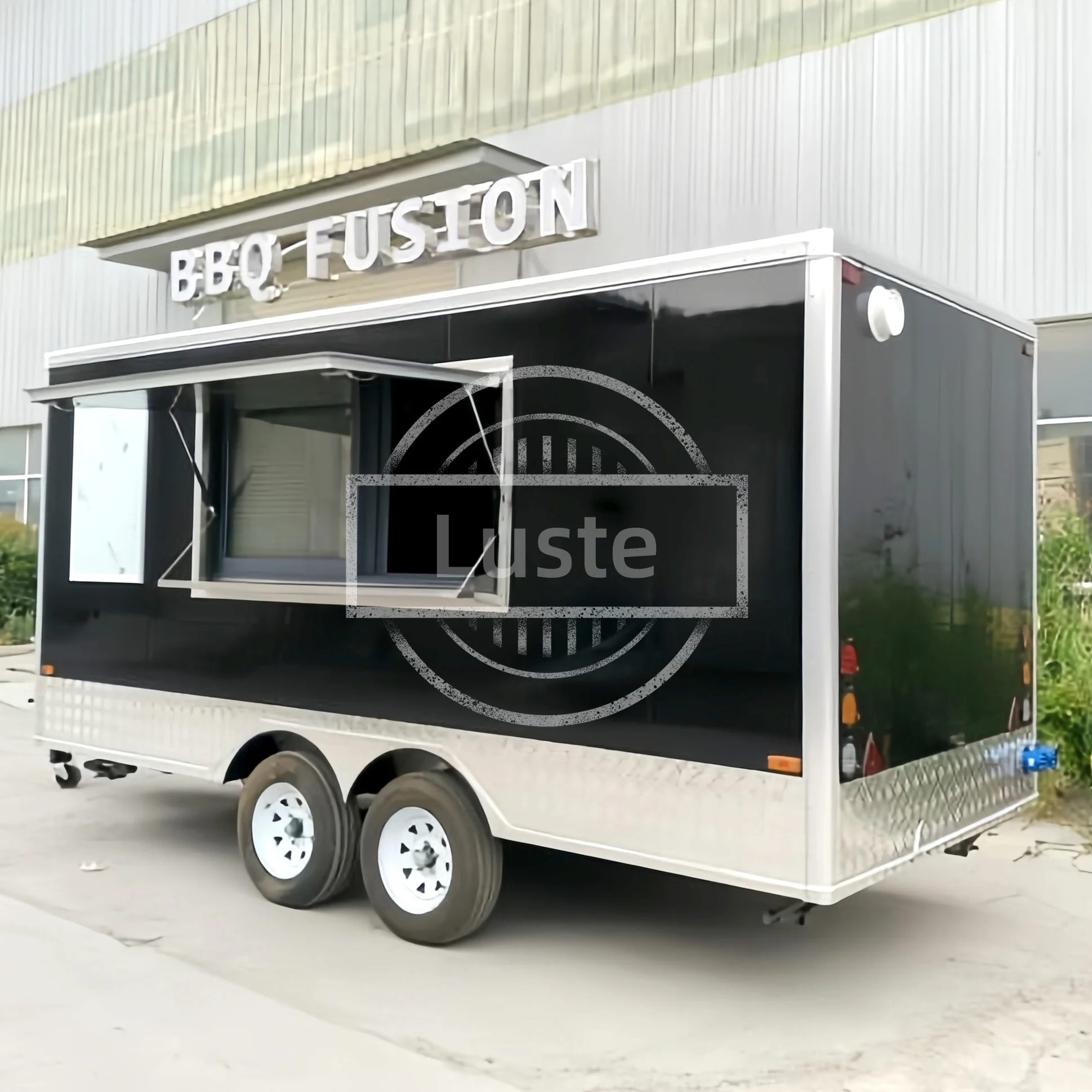 شاحنة طعام متنقلة على الطرق الوعرة آيس كريم تاكو سويت كورن صندوق تخييم مقطورة لمتجر الوجبات السريعة لرجال الأعمال