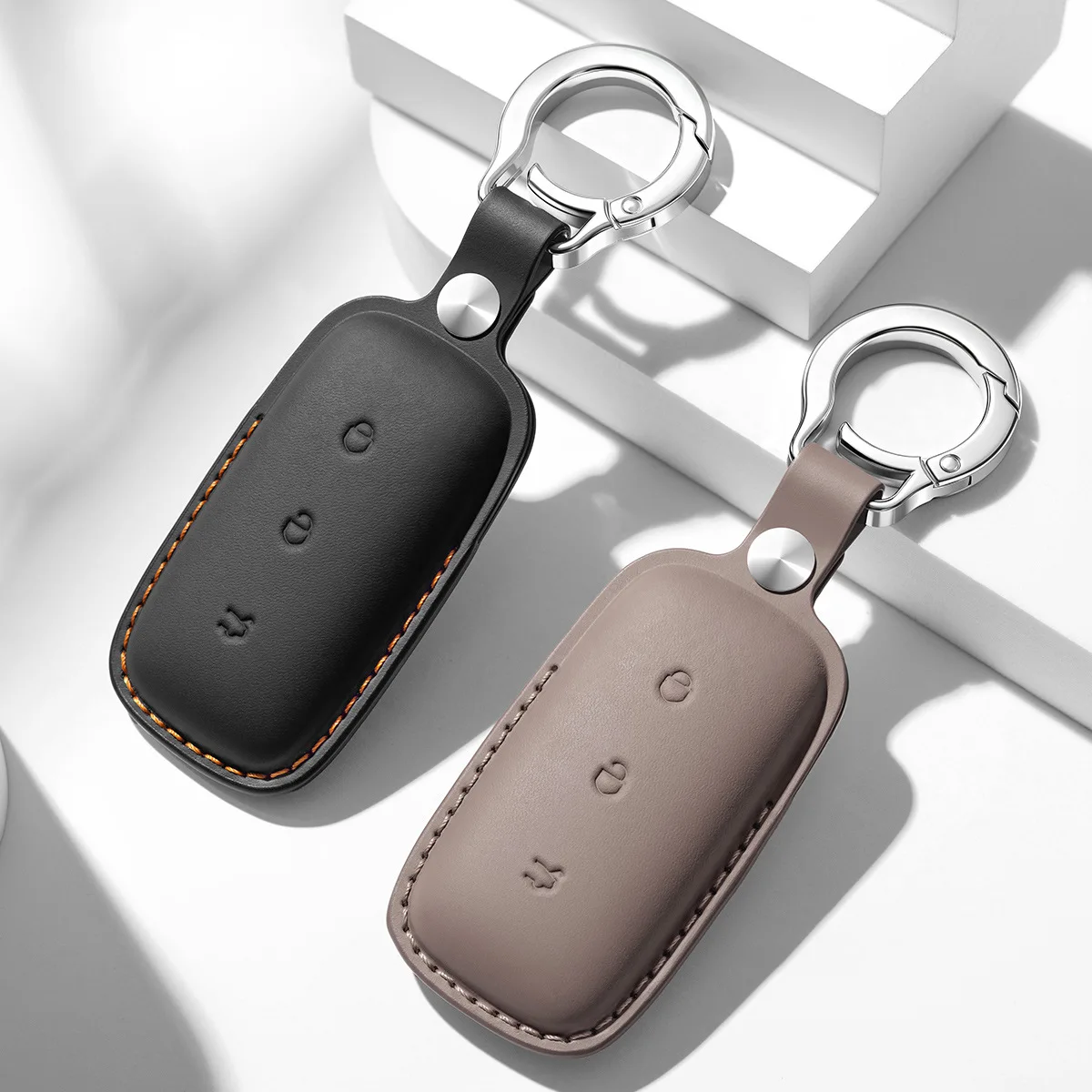 For Geely Galaxy E5 M7 M9 A7 Starship 7 Xingyao 8 L6 L7 2027 Leather Car Key Case Cover Key Fob Shell Buckle