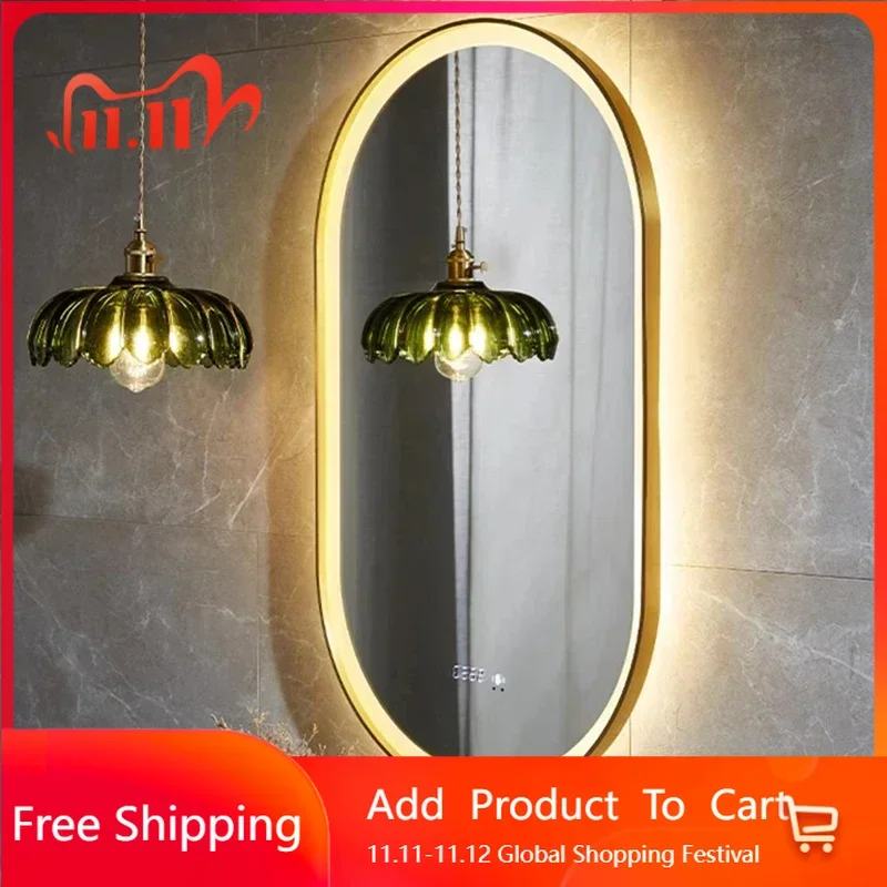 

Design Wall LED Light Decorative Mirrors Nordic Smart Bedroom Aesthetic Mirrors Art Interior Espejos Decorativos Home Furnitures