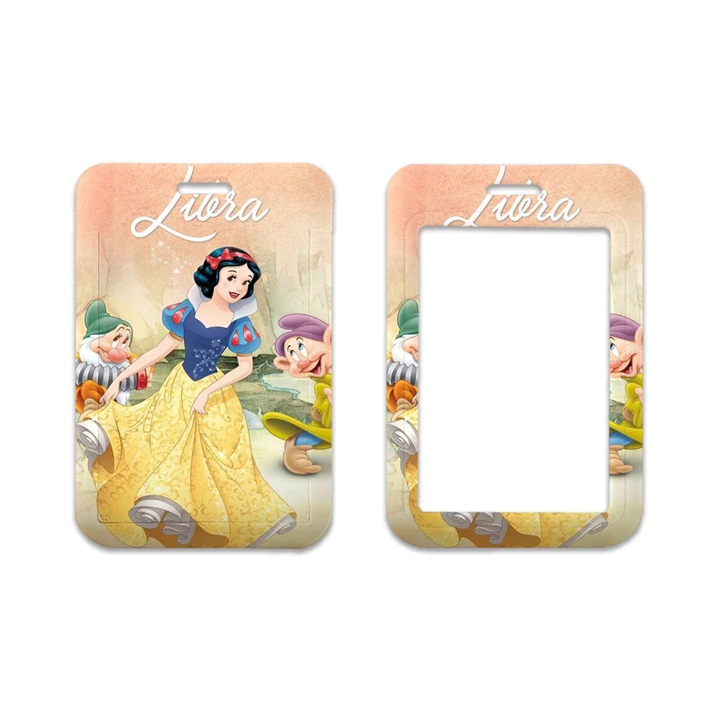 Disney Cute Snow White Princess Lanyard For Keys Keychain Credential Holder Keyring Mobile Phone Charm Accessories Gifts