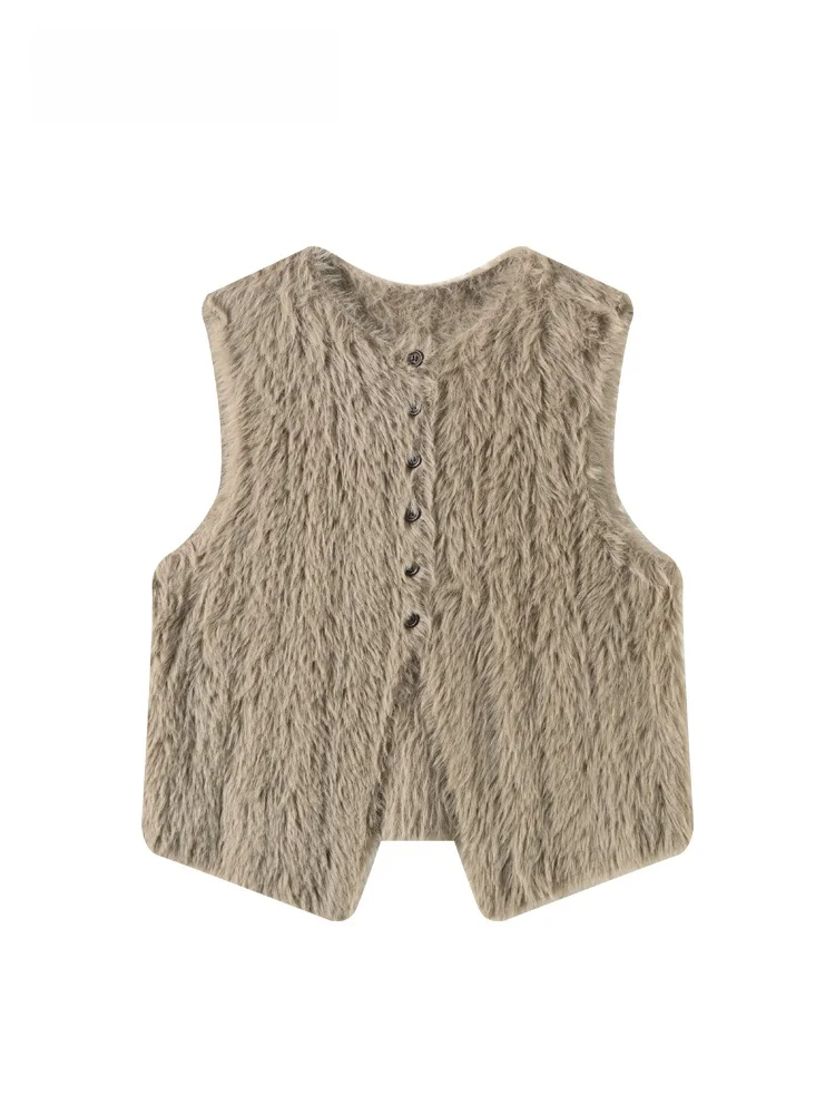 

Женский круглый жилет Ne Svel больших размеров, повседневный модный осенне-зимний удобный цветной топ или длины