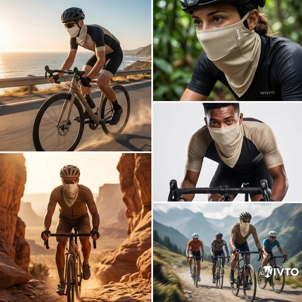 1 Stück/3 Stück Unisex Sommer Kühlende Sonnenschutzmaske Elastische Atmungsaktive Halbgesichtsmaske für Outdoor-Sport Wandern Angeln Radfahren – Detail 9