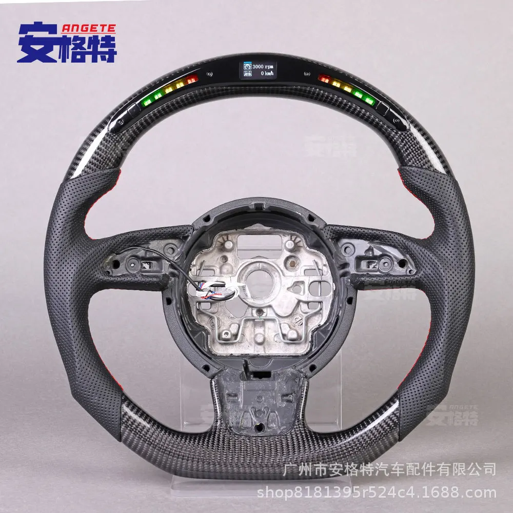 

Applicable to:Suitable for Audi A3/A4L/A6L/A5/S6/S8 modified LED carbon fiber steering wheel car steering wheel titanium wheel