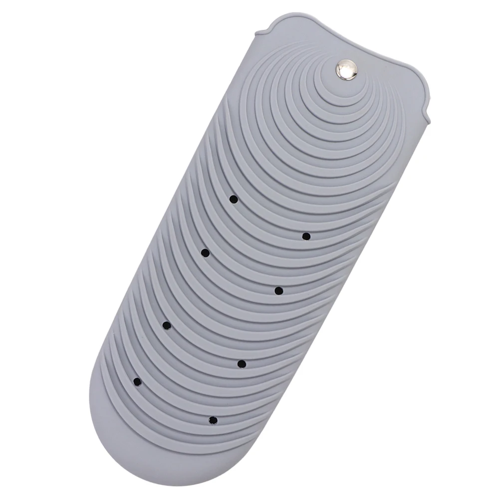 

Silicone Heat Resistant Case for Curling Iron Large Capacity Storage Bag Straightener Hair Tools Travel ganizer Gray