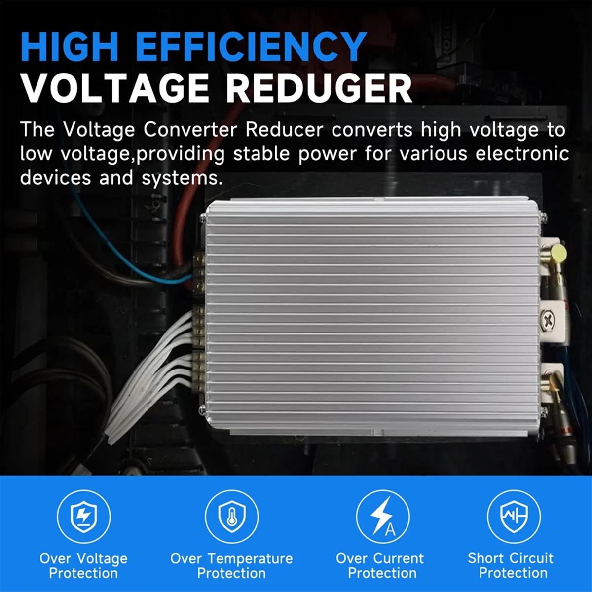 ABDJ-60A 720 واط محول جهد كهربي المخفض 48 فولت/36 فولت إلى 12 فولت الجهد المنظم محول محول مقاوم للماء لشاحنة