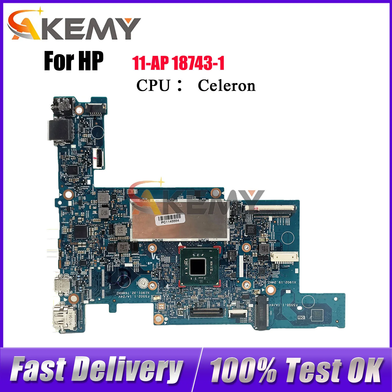 

Материнская плата для ноутбука HP Pavilion X360 11-AP 11M-AP 18743-1 с процессором N5000, 2 ГБ 4 ГБ ОЗУ, 100% полностью протестирована