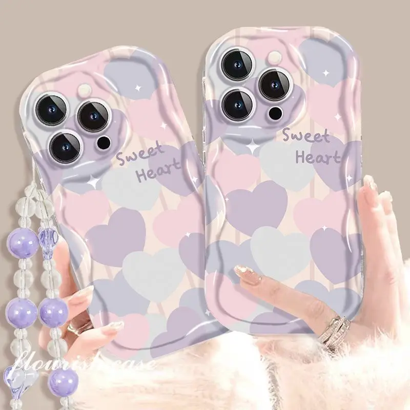 Colorful Love Phone Case For Samsung Galaxy A15 A14 5G A13 4G A21S A22 A23 A04S A04 A04E A02 A02S A03 Core Soft Cover