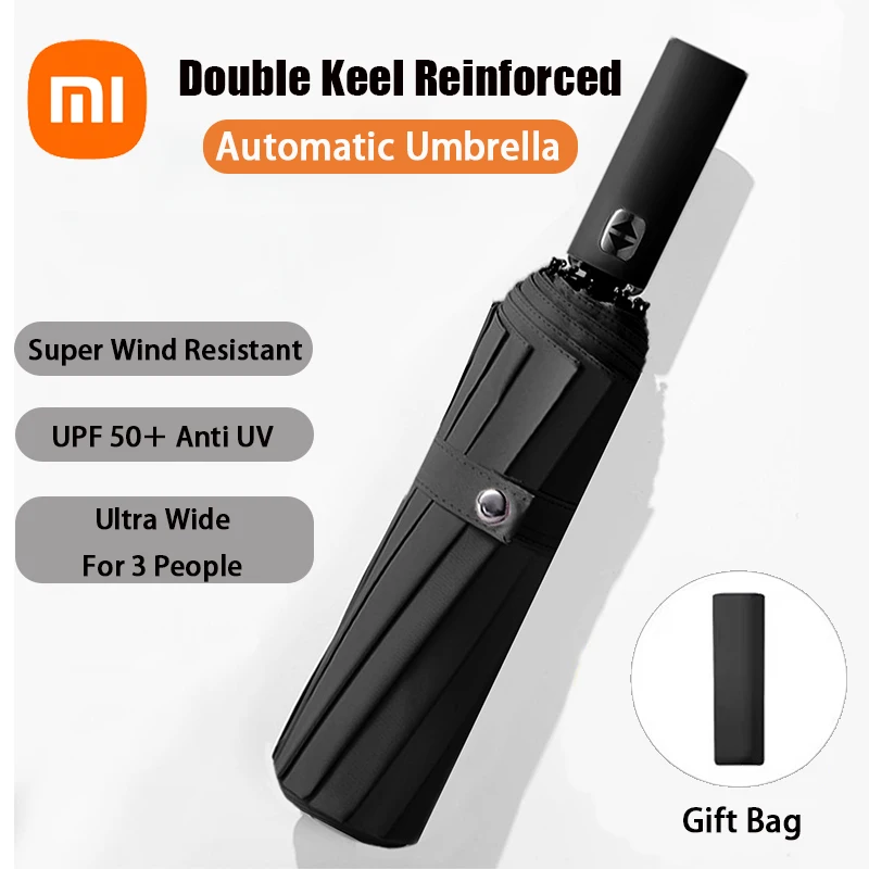 Xiaomi Umbrella 24 Bone Solid Color Automatic Umbrella Light Collapsible Large Size Outdoor Waterproof Sun-proof UV Protection