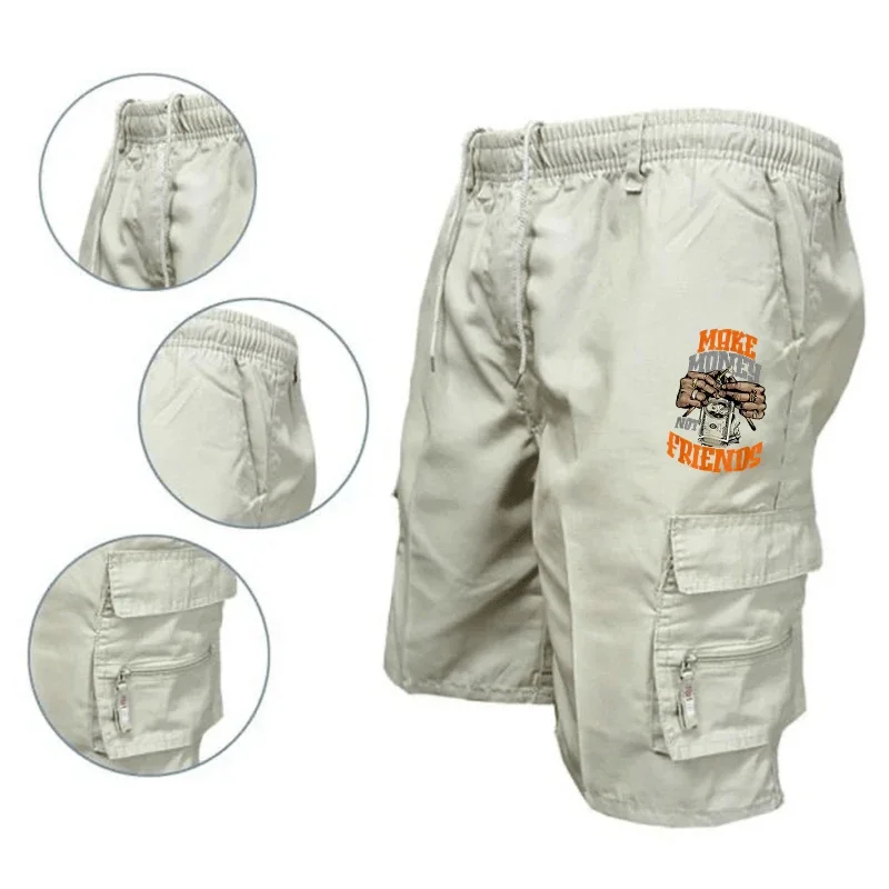 

Новые модные мужские свободные повседневные шорты с несколькими карманами, стильные повседневные брюки для фитнеса, камуфляжные тактические шорты