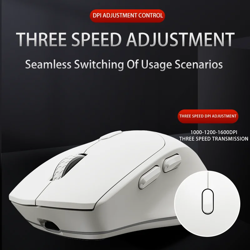 New Mechrevo M390 Gaming Mouse 2.4g Wireless Bluetooth Dual Mode Paw3212 Silent Micro Motion Gaming Office Long Endurance Mouse