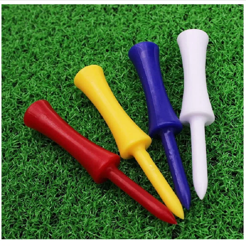 Golf Step Down Tees, 100 Counts 2 3/4 Golf Tees Bulk, Consistent Tees Plastic Golf Tees - Mixed Colors