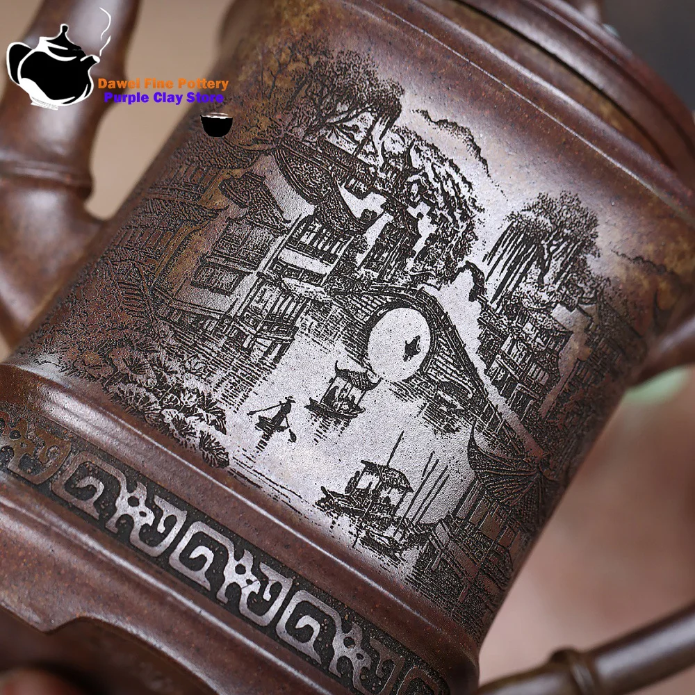 Yixing purple clay teapot raw ore, high-temperature wood burning section, mud bamboo section, Kung Fu tea set, Chinese teapot