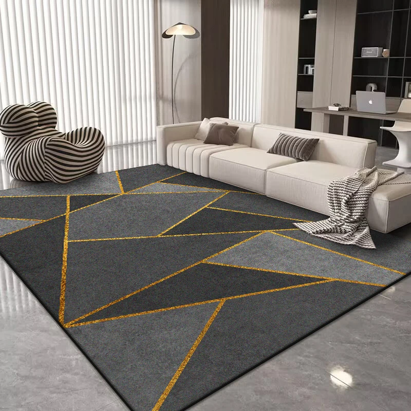 Modern Geometric Carpet for Living Room Modern Luxury Decoration Home Rugs for Bedroom Big Size Non-slip Easy Cleaning Floor Mat
