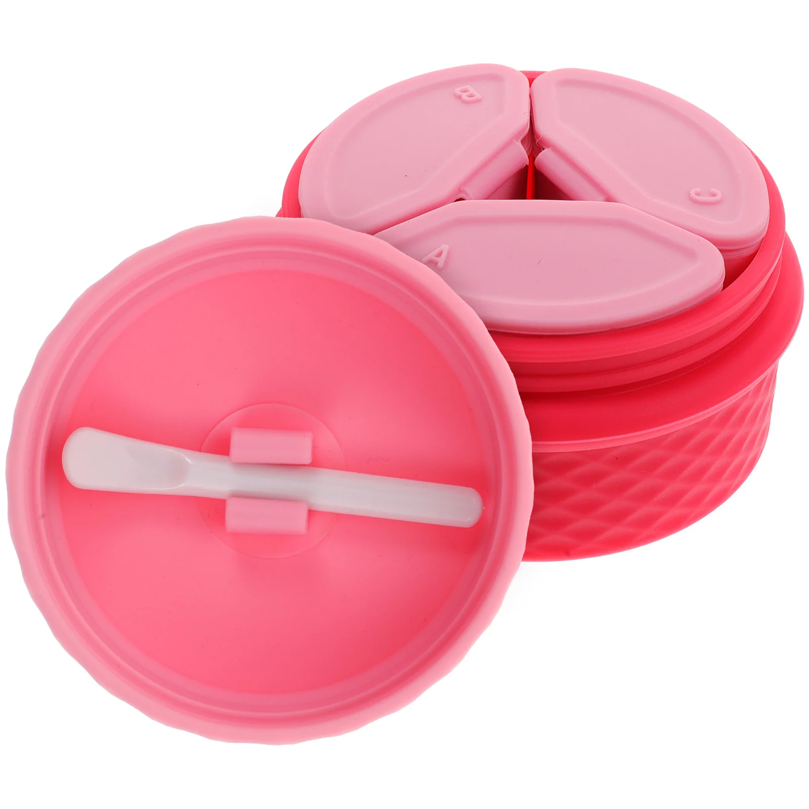 

Silicone Sealed Container for Cream 100ml Leak Proof Portable Travel Size Jar with Spoon Storage Bottle