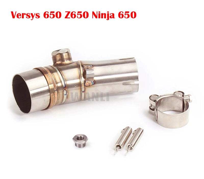 Motorcycle Exhaust Modified Motorbike Escape Moto 50.8mm Middle Link Pipe Slip on For Kawasaki ER6N Versys 650 Z650 Ninja 650
