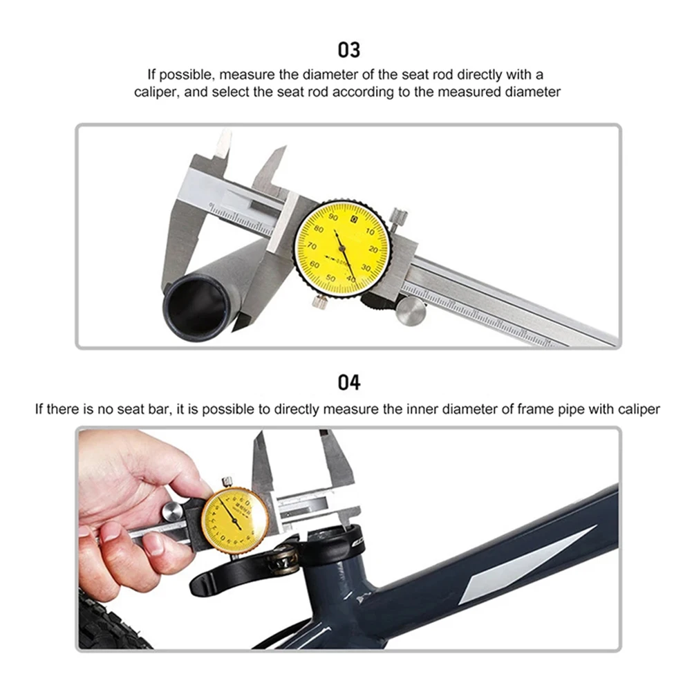 Get the Perfect Fit with the MTB Metal Cycling SeatPost Tube  Available in Multiple Sizes 25 4  27 2  28 6  31 8mm