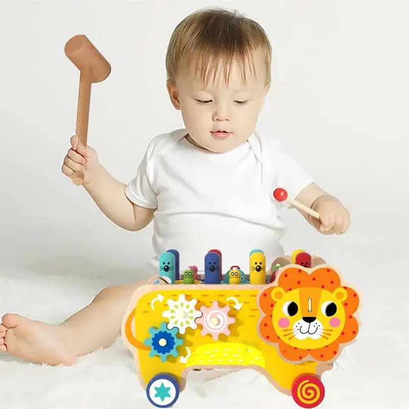 Instrumentos musicales para niños, juego de tambor de xilófono Montessori, juguete de aprendizaje preescolar, juguetes musicales para golpear