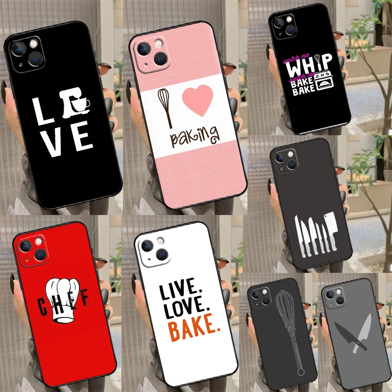 Love Baking Chef Knife Phone Case For Samsung Galaxy S26 S25 Ultra S23 S21 S20 S22 S24 FE S10 Plus Cover Coque