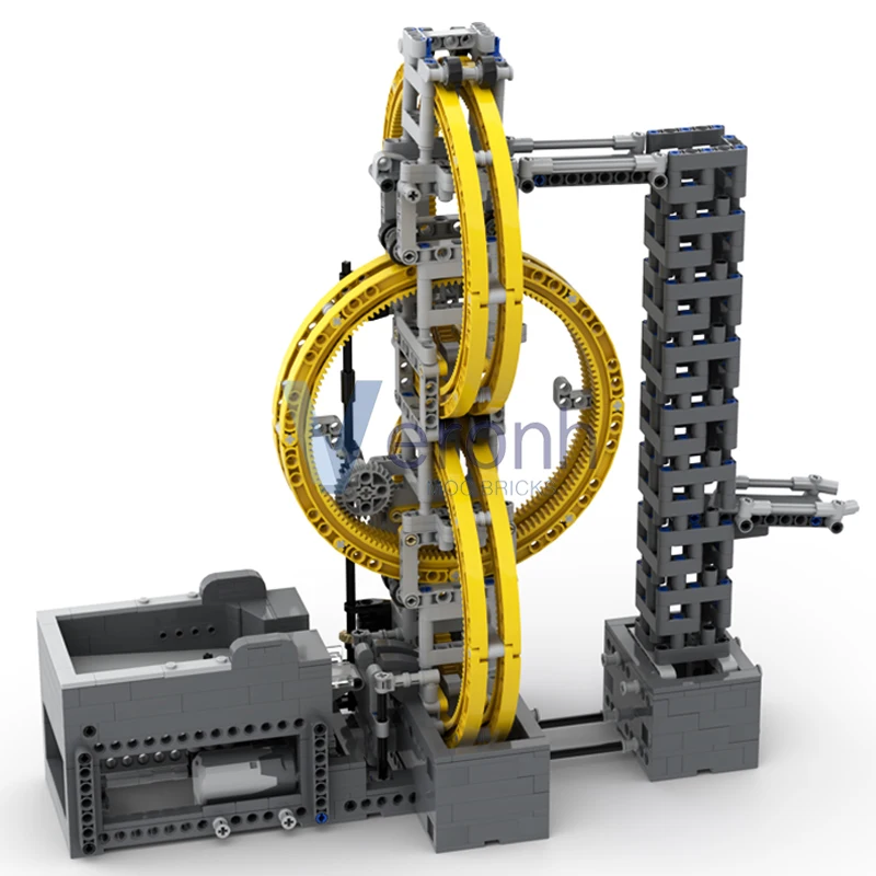 Creative Internal Gear Chain GBC Module MOC Building Blocks Coneyor Ball Contraption with PF Kit Electric High-tech Bricks Toys