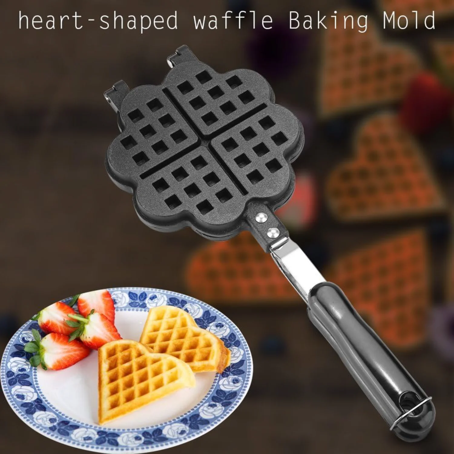 Heart Shaped Waffle Pan | Non-Stick Household  Tool
