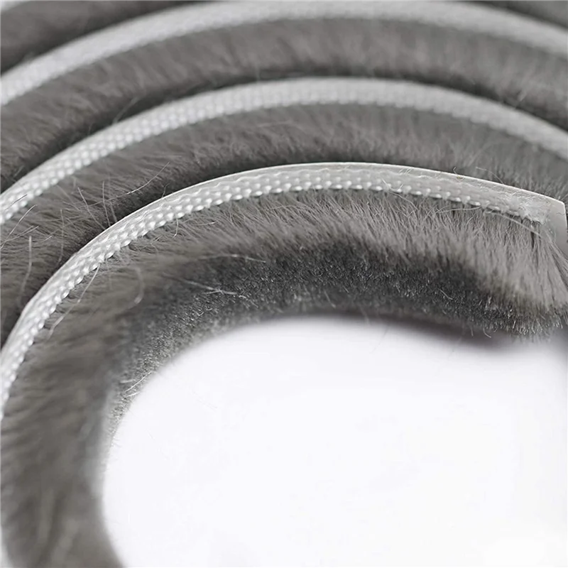 

3 уплотнительных лент, уплотнитель дверной щетки, уплотнитель, для раздвижных дверей, окон, самоклеящийся изолирующий дверной уплотнитель, 5 м x 0,9 см-B51B