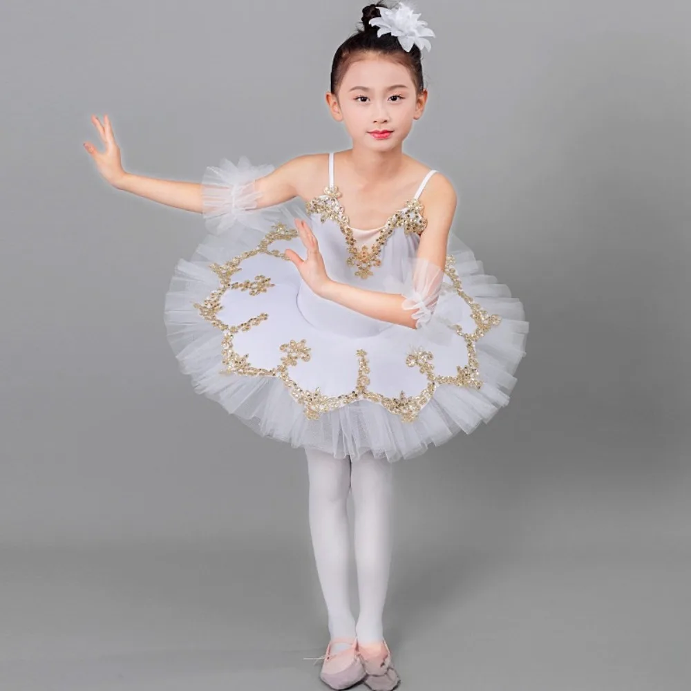 Performance Fairy Ballet Tutu Leotards for Girls Dress Dance Wear Stage Costumes Kids Clothes Children Clothing Summer Princess