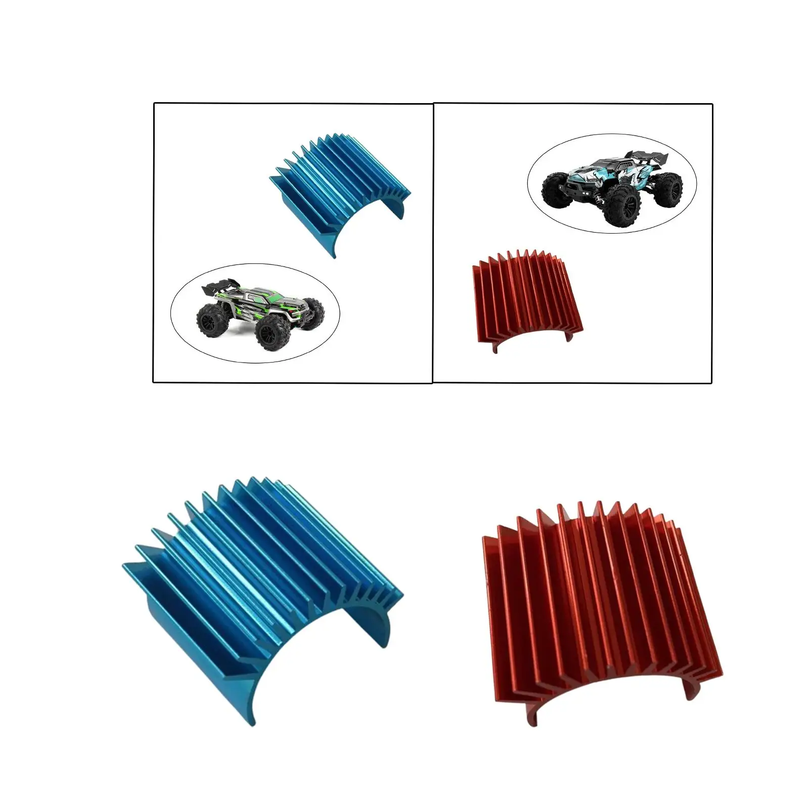 High Performance RC Car Motor Heatsink Upgrade Kit for 1:16 Scale Trucks