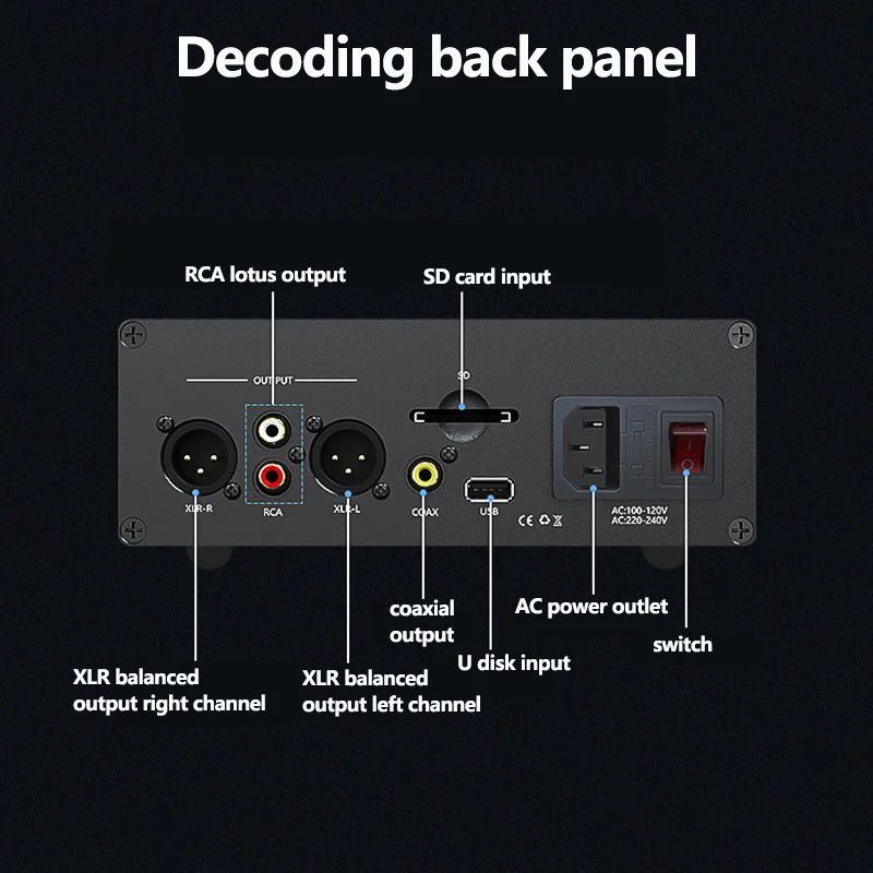 Flagship hifi digital turntable U disk lossless player DSD hard decoding dual ES9038 decoder DV20C