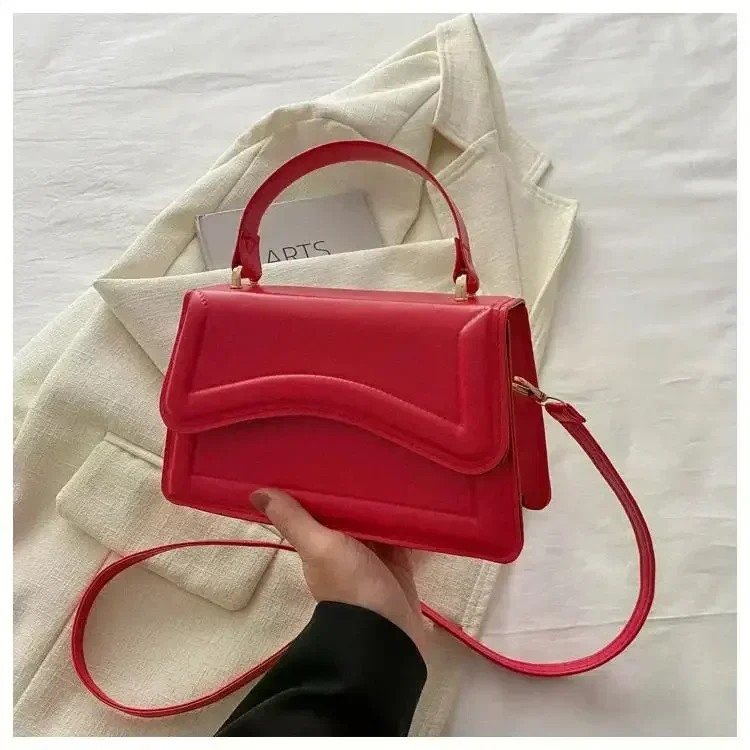 Hochwertige PU-Leder-Handtasche, Damen-Umhängetasche, einfarbig, Schultertasche, Crossbody-Tasche, kleine Tragetasche für Damen und Mädchen – Detail 21
