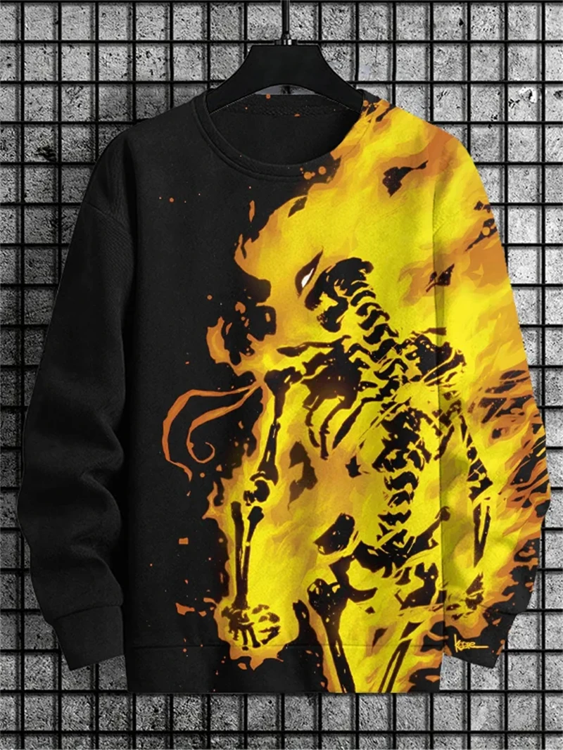 

Мужская толстовка с 3D принтом, красочный художественный узор, пуловер с длинными рукавами, свободная толстовка с круглым вырезом, большие размеры, Harajuku, мужские и женские топы