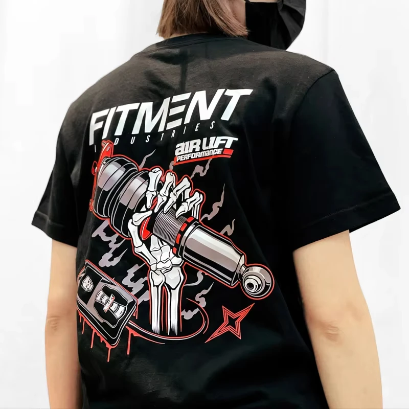 Fitment Industries Air Lift Performance Graphic T-shirt Men Women Cotton Short Sleeve O-neck Car Enthusiast Casual Tee Tops