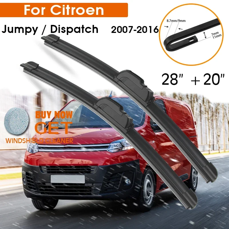 Car Wiper For Citroen Jumpy / Dispatch 2007-2016 Windshield Rubber Silicon Refill Front Window Wiper 28