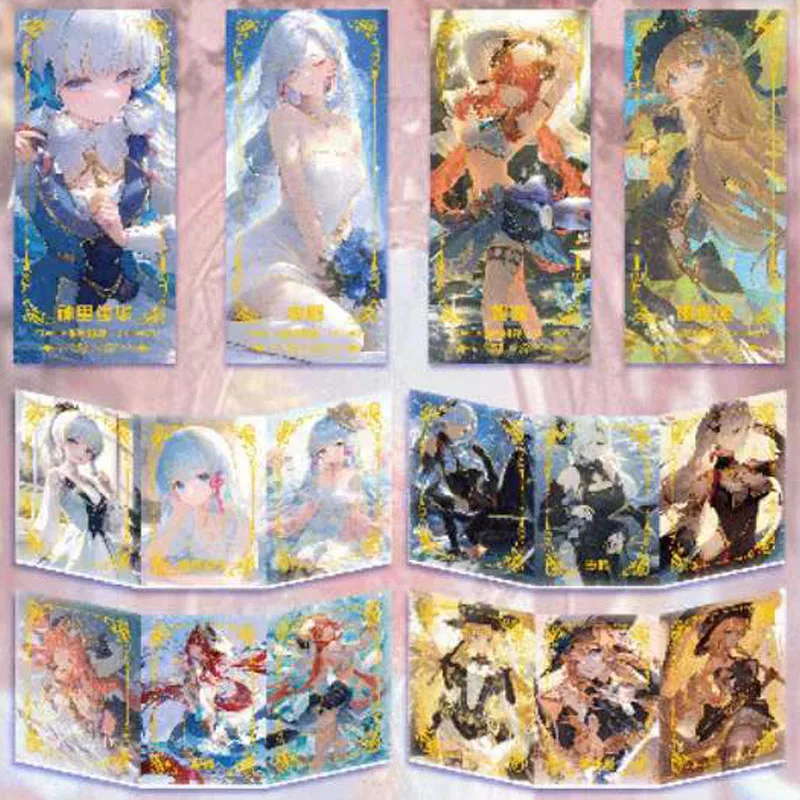 Goddess Story Collection Big Version Of Popular Character Badges Inlaid Silver Coin Series Bifold Party Games Trading Cards