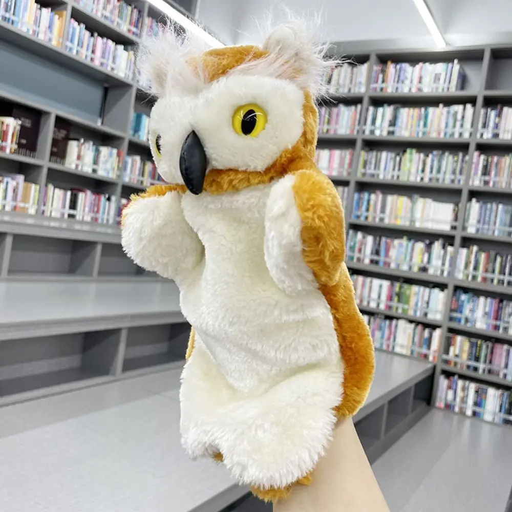Creative Owl Hand Puppets Brown Soft Educational Toy Interactive Finger Puppets