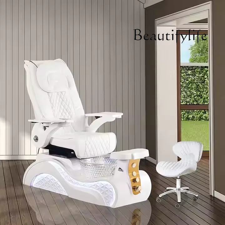 Nm Modern Professional Luxury Throne Foot Spa Massage Manicure Electric Masaje Pedicure Chair For Nail Salon With Plumbing