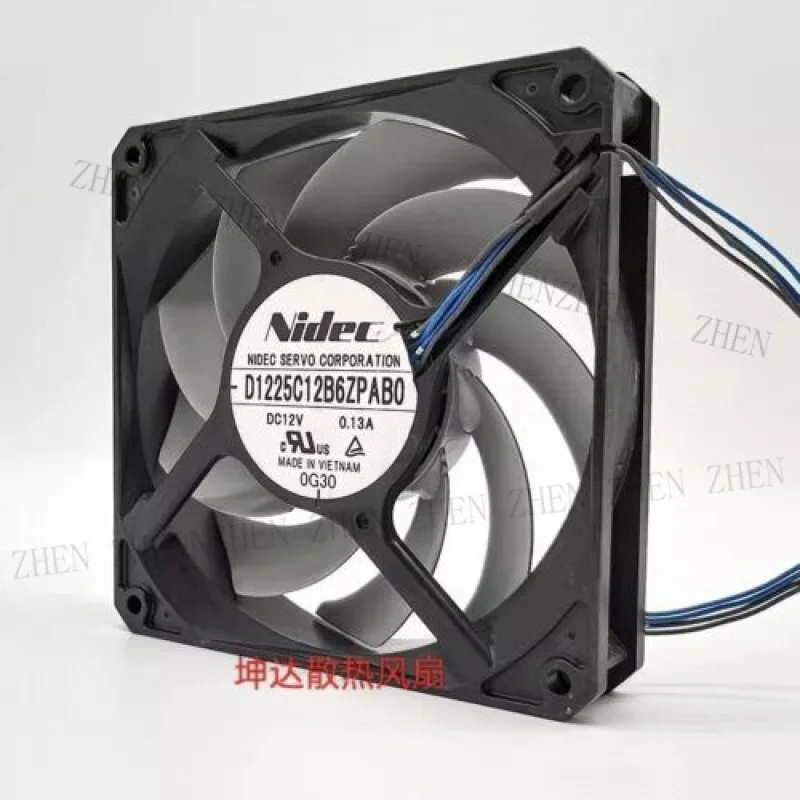 

Y ДЛЯ NIDEC D1225C12B6ZPAB0 12 В 0,13 А 12025 12 см 4-контактный охлаждающий вентилятор
