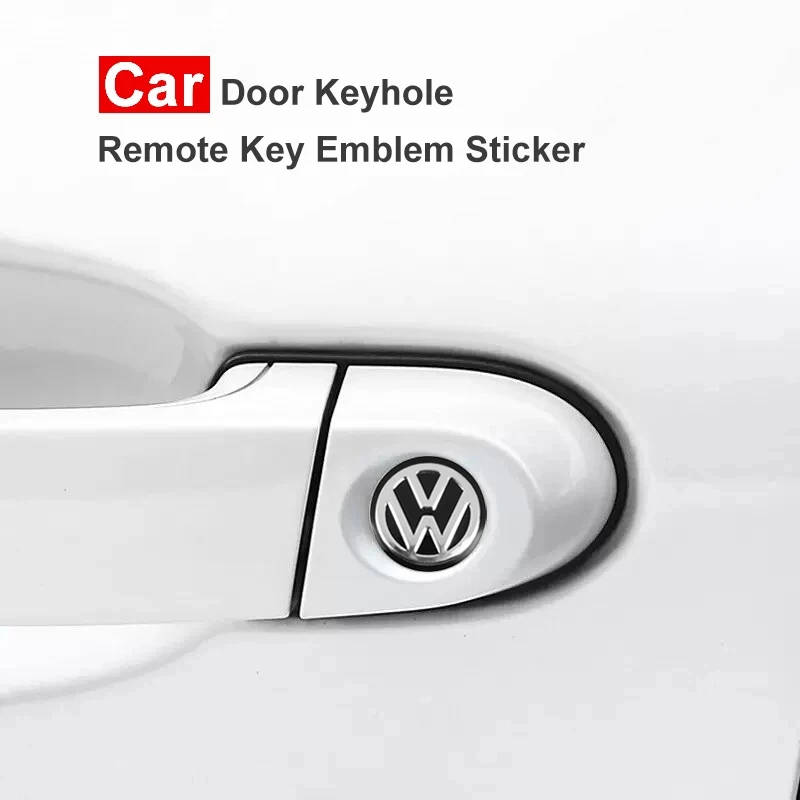 14mm Car Remote Key Sticker Aluminum Emblem Decal For Volkswagen GTI Golf Polo Passat Tiguan Touareg Magotan T-ROC Touran Beetle