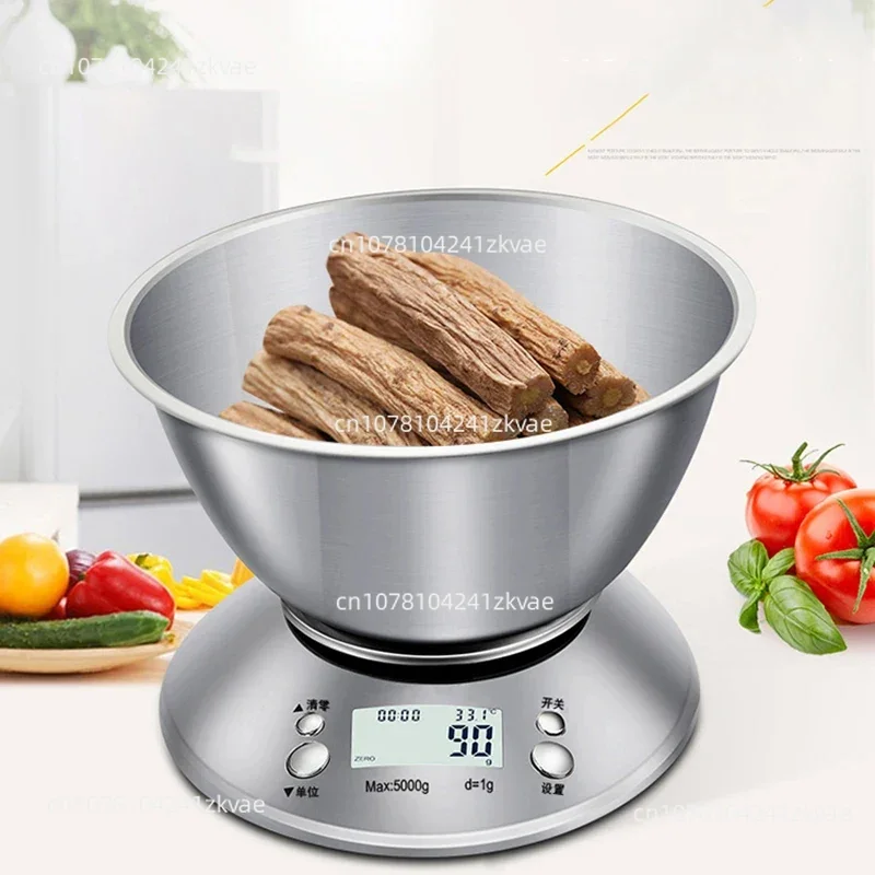 5kg/1g Stainless Steel Kitchen Scale, Household Small Electronic Scale, Precision Digital Scale