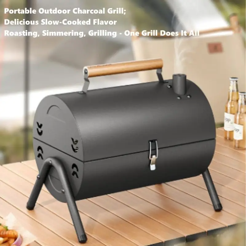 Portable Table Charcoal Grill Charcoal Grill BBQ Pit Suitable for  Kitchens, Terraces, , Outdoor Cooking, Camping, Smoker, And S