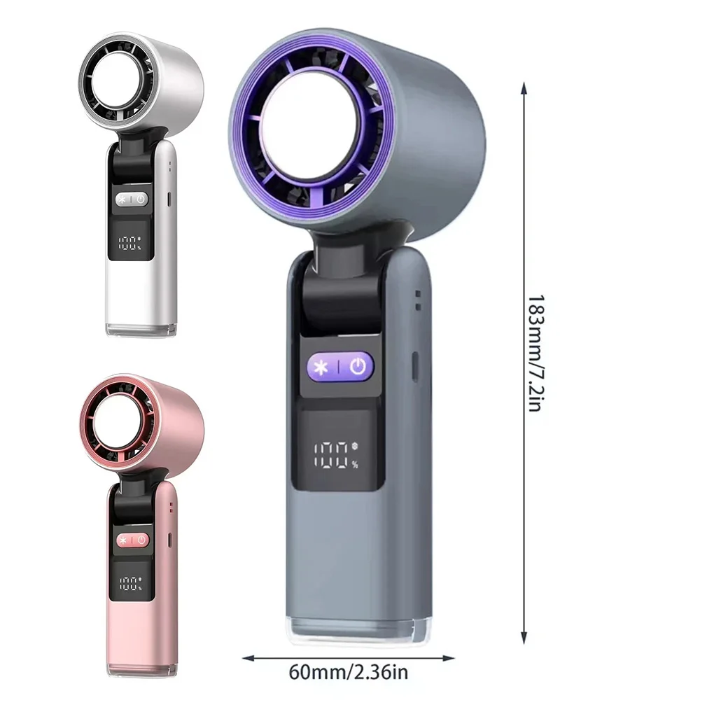 

Мини-вентилятор 3 в 1, 4000 мАч, перезаряжаемый, 100 скоростей ветра, электрический вентилятор, цифровой дисплей, регулируемый турбо-портативный уличный портативный