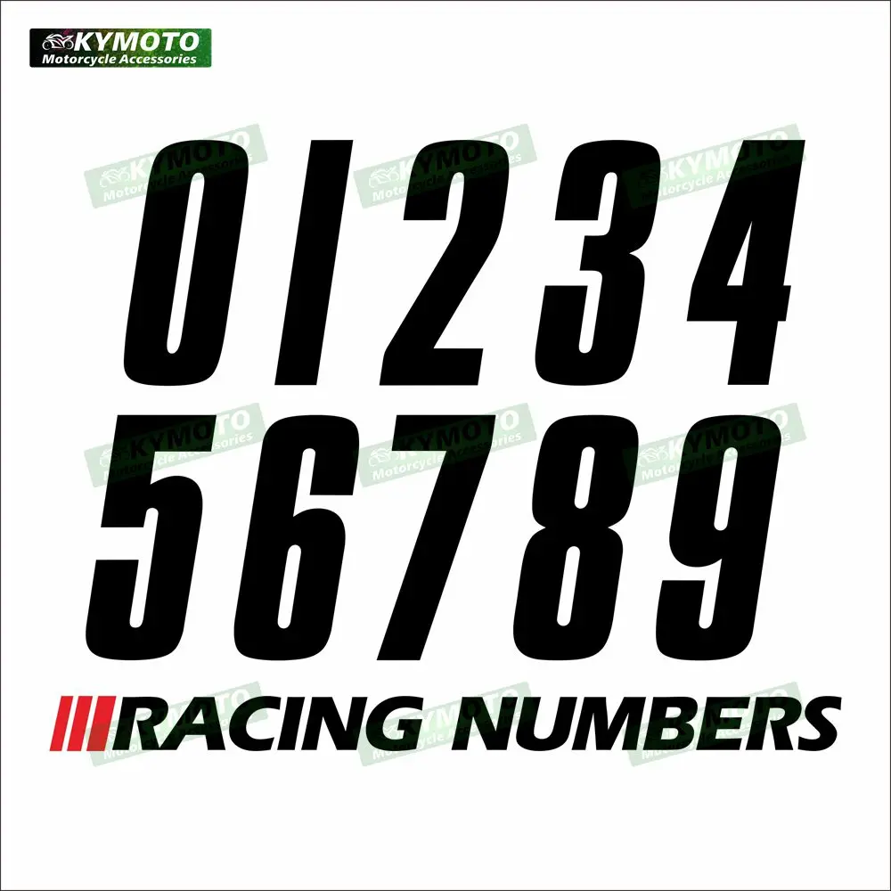 

Racing Numbers 0 1 2 3 4 5 6 7 8 9 Motorcycle Accessories Helmet Stickers DIY Motorcycle Fuel Tank Decals Car Decal Stickers