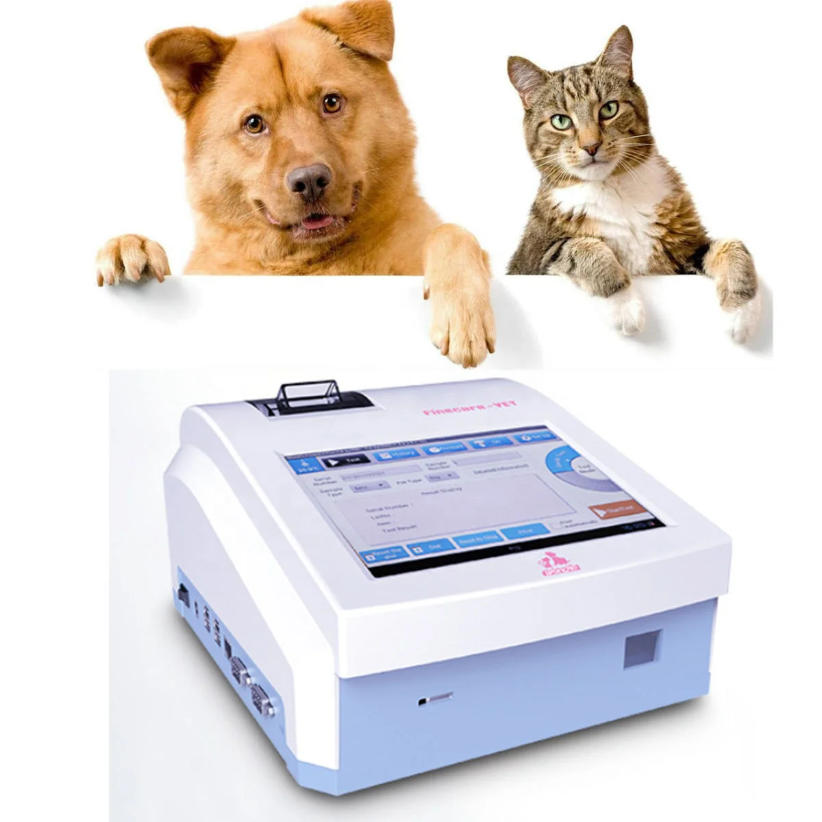 Wondfo Finecare Veterinary Immunoassay Analyzer Finecare PLUS VET YG-101 FIA Reagents Animal Hormone Progestrone Test Machine