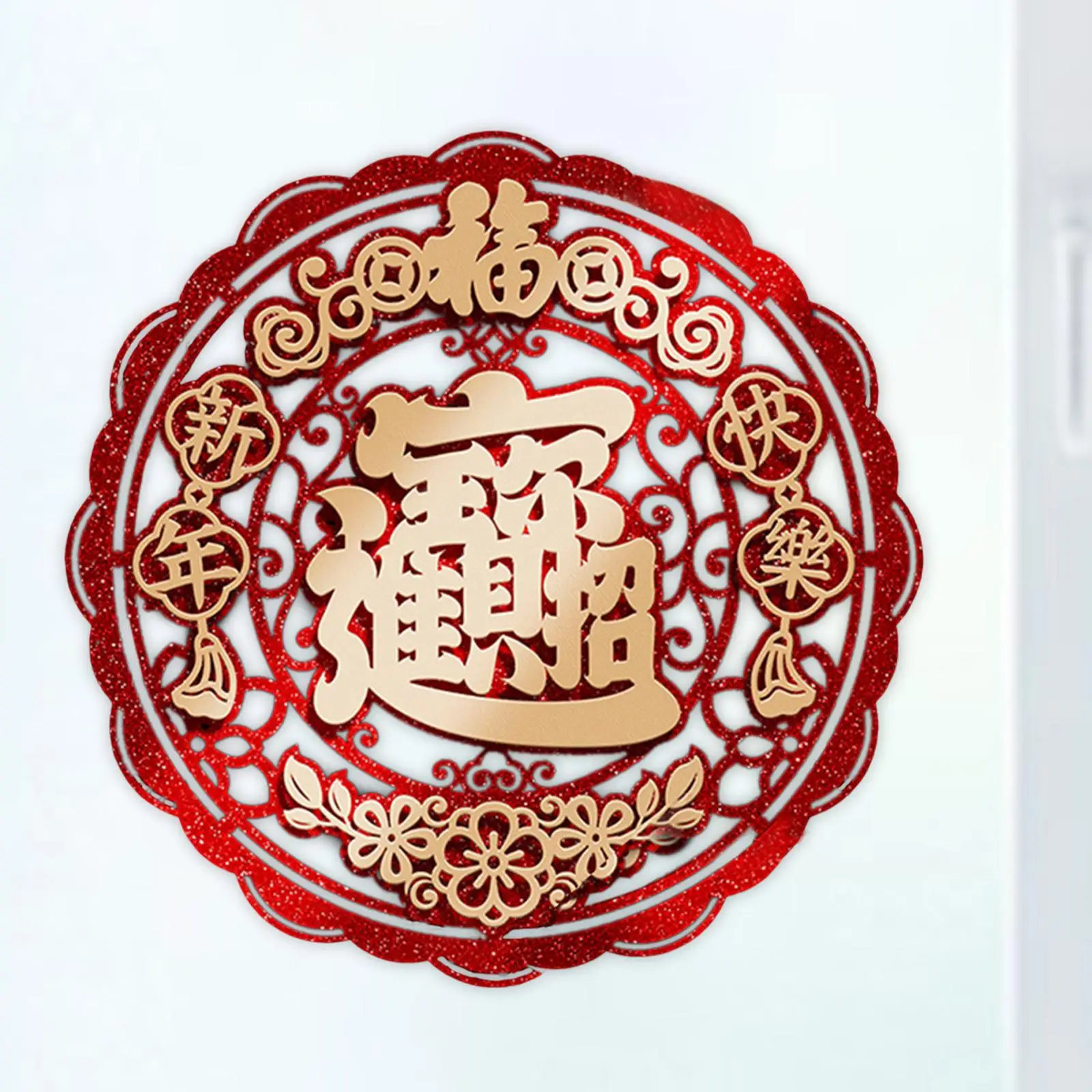 Window Sticker Chinese New Year Door Sticker Spring Festival Decoration Photo Props Blessing Traditional for Party Entrance