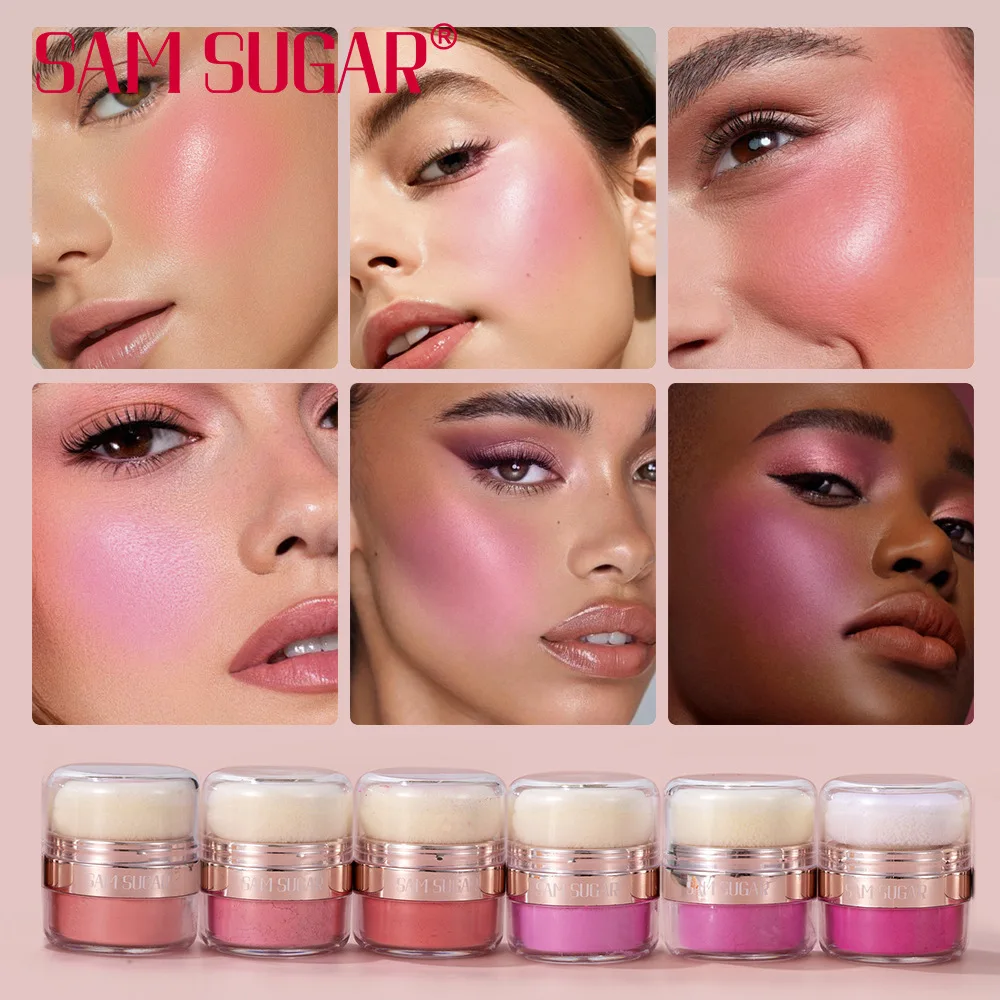 

SAM SUGAR Air Cushion Blush Blush Blush Loose Powder For Lazy Lift And Lift Mushroom Head Powder Puff Matte Eyeshadow