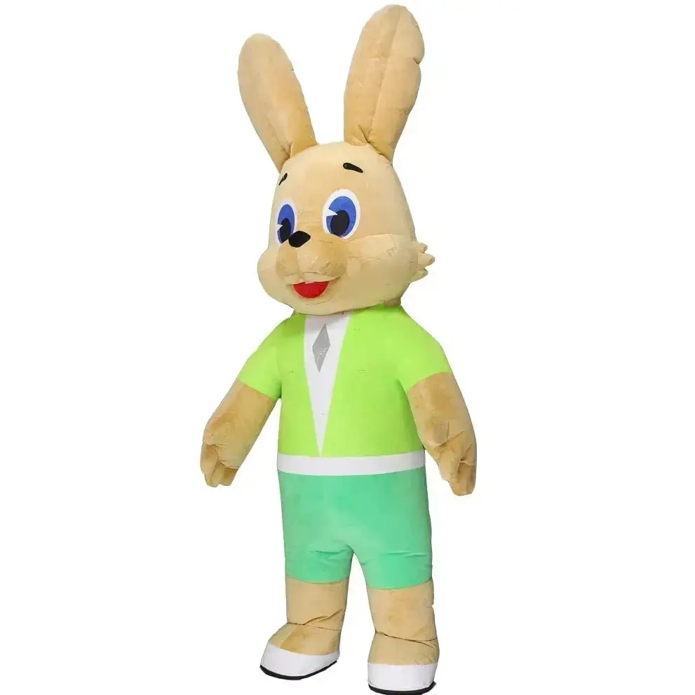 نفخ أرنب الذئب زي التميمة 2 متر/2.6 متر عيد الميلاد حفلة تنكرية لطيف أرنب كارون زي بدون بطارية