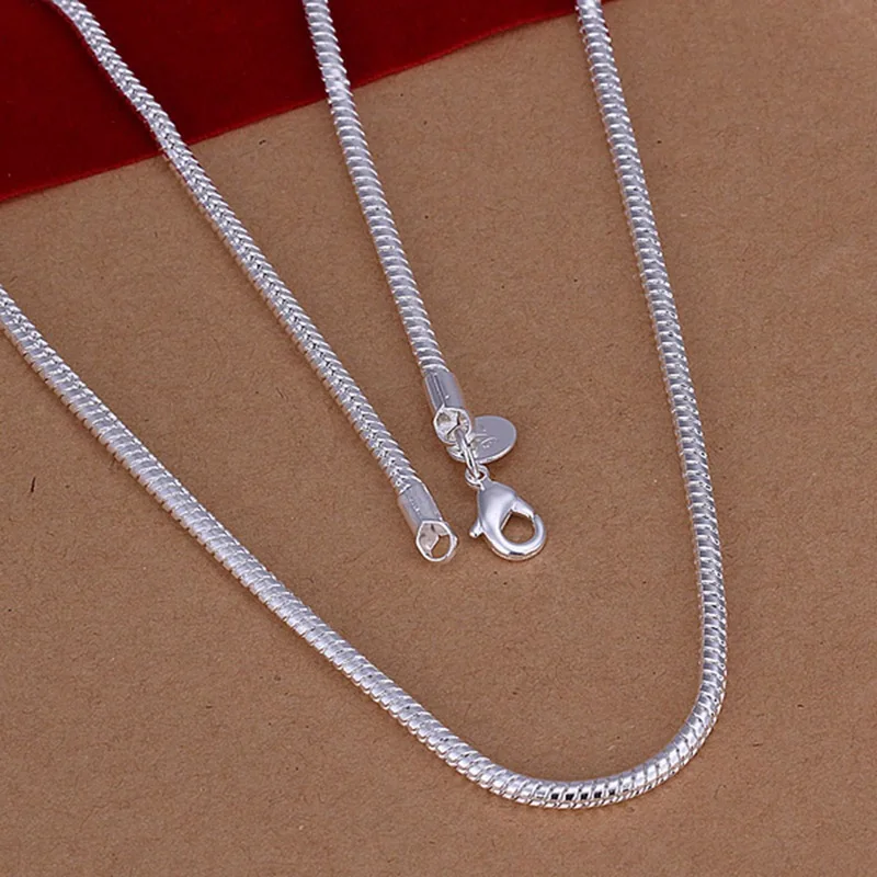 Copper electroplated snake bone chain necklace geometric Korean male style no pendant 21–60 cm adjustable length stainless steel