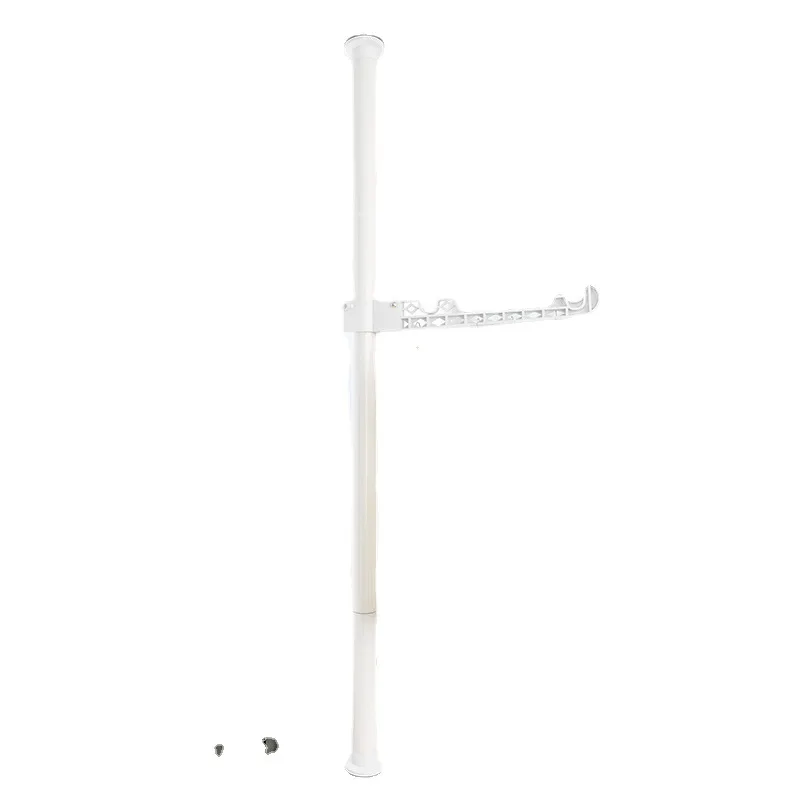 Floor Standing Clothes Drying Rack Indoor Adjustable No Drill Telescopic Pole for Balcony Window Hanging