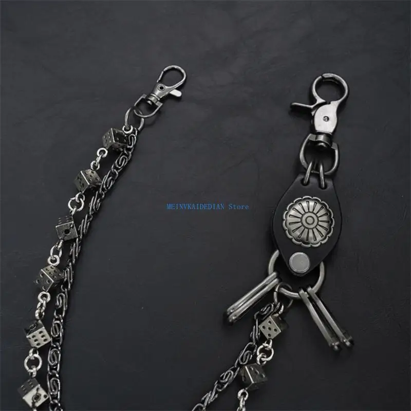 

C1FE Trendy Rock Pants Chain Fashion Accessory for Everyday Denims Look Styles